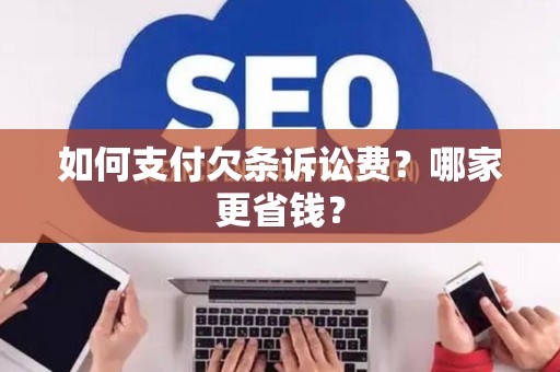 如何支付欠条诉讼费？哪家更省钱？